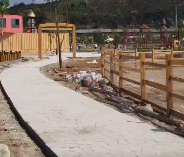 艺术压花地坪施工视频